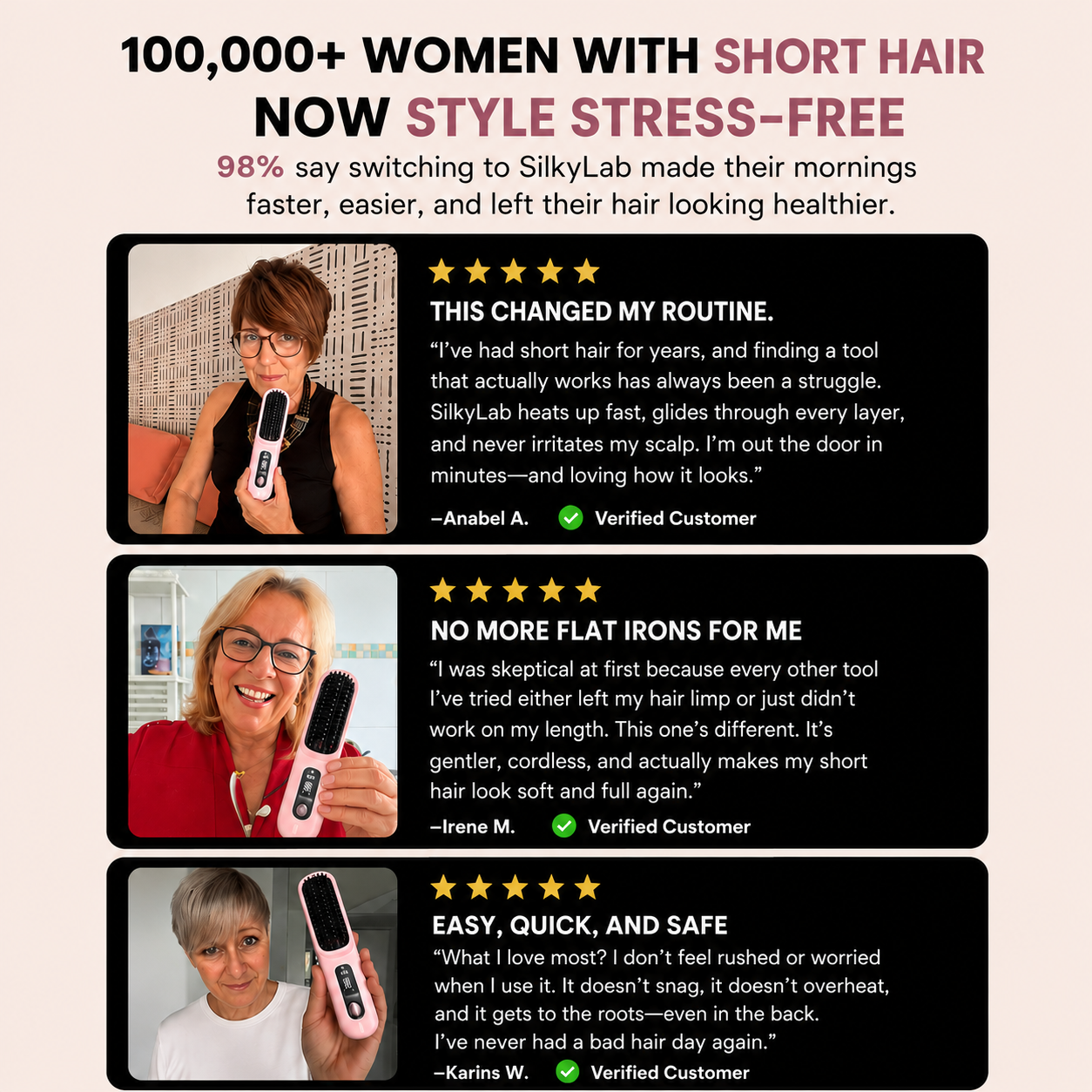 Smooth, voluminous hair in under 5 minutes