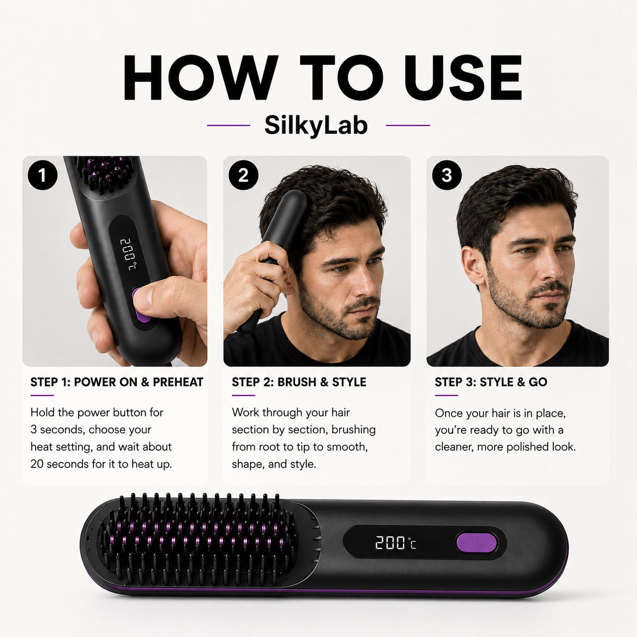 Sharp, styled hair in under 5 minutes