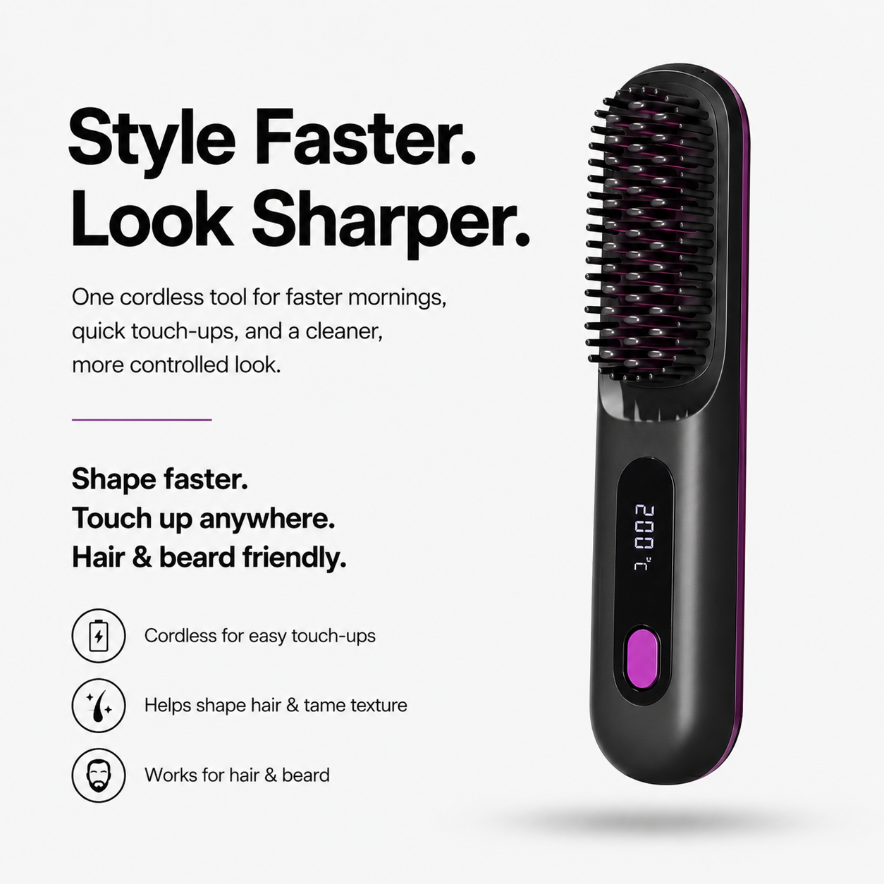 Sharp, styled hair in under 5 minutes